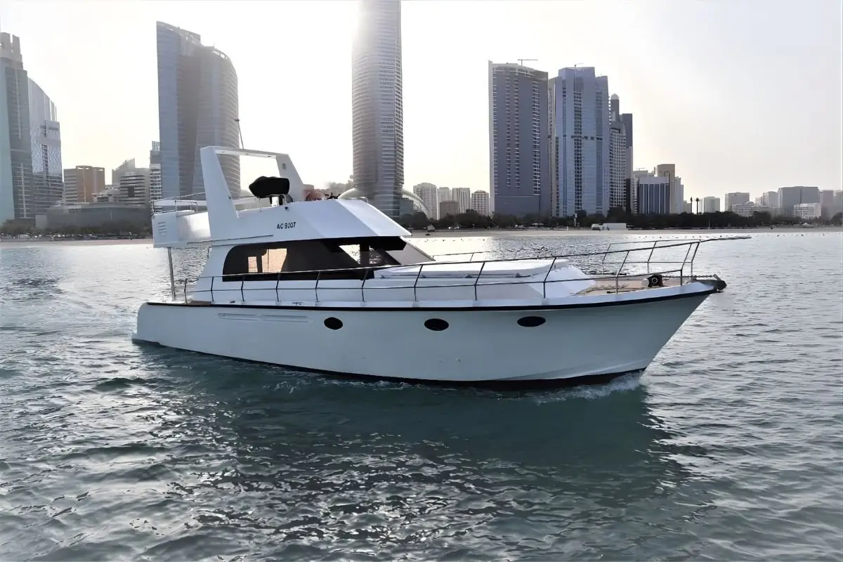 Private yacht on the water in Abu Dhabi