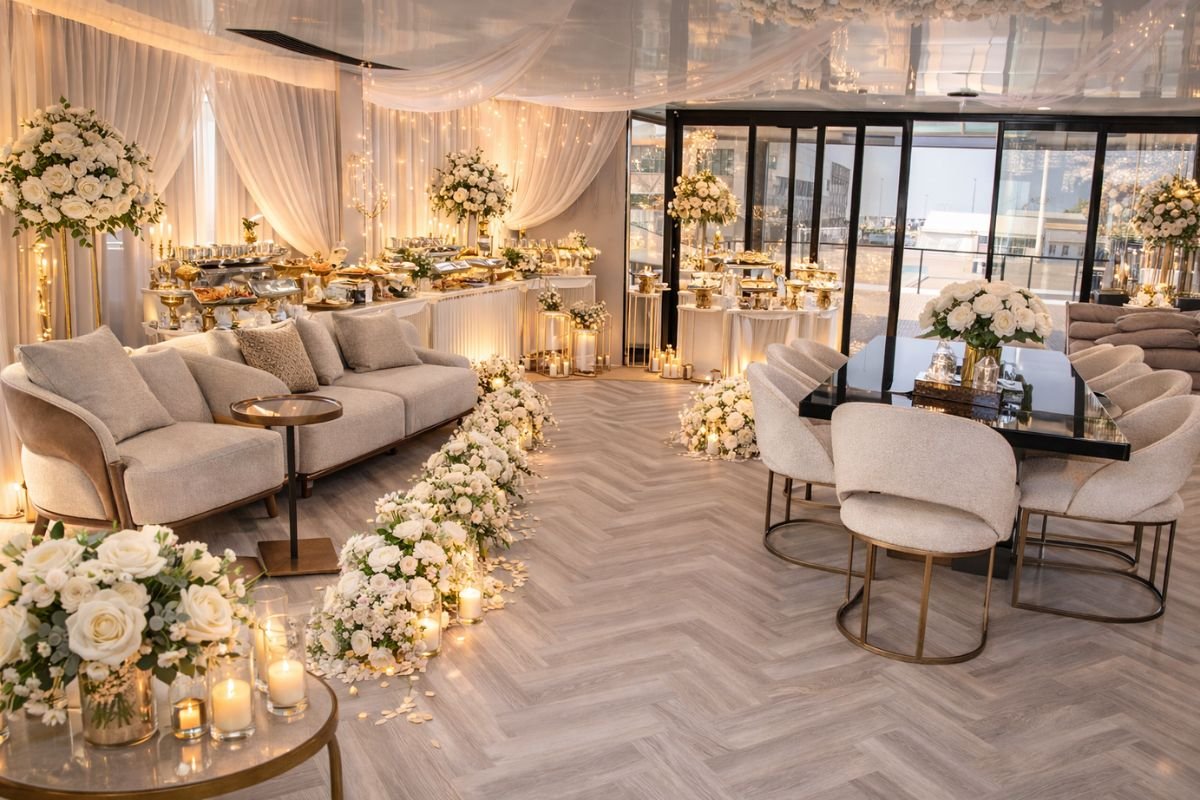 Pink Yacht Wedding Setup Abu Dhabi